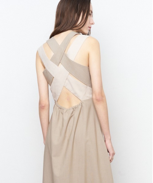 Muel Chic（ミュエルシック）の「Bailey one-piece ベイリーワンピース（ワンピース・レディース・ブラック×ホワイト/ベージュ/ブラック・FREE）」の13枚目の写真