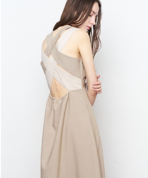 Muel Chic（ミュエルシック）の「Bailey one-piece ベイリーワンピース（ワンピース・レディース・ブラック×ホワイト/ベージュ/ブラック・FREE）」の19枚目の写真