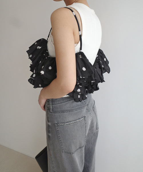 新品★ crinkle crinkle crinkle ドットフリルキャミ crinkle crinkle crinkle（クリンクルクリンクルクリンクル）の