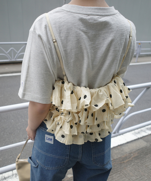 crinkle crinkle crinkle ドットフリルキャミ セール】crinkle crinkle crinkle ドットフリルキャミ CC-3538