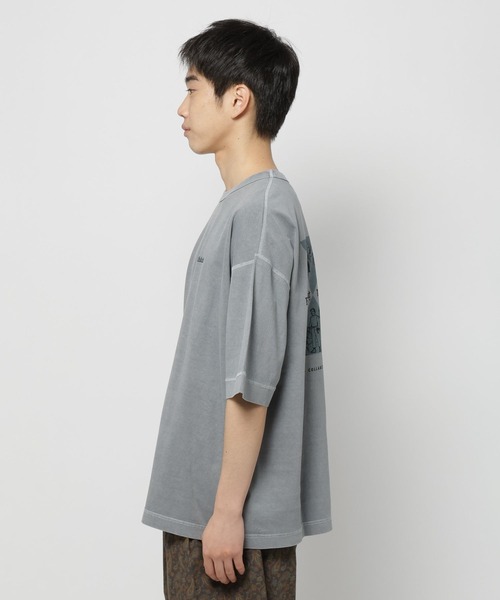 Healthknit（ヘルスニット）の「【Healthknit(ヘルスニット)】別注バックプリントピグメントTシャツ（Tシャツ/カットソー・メンズ・グレー/アイボリー/ピンク・LARGE/MEDIUM）」の5枚目の写真