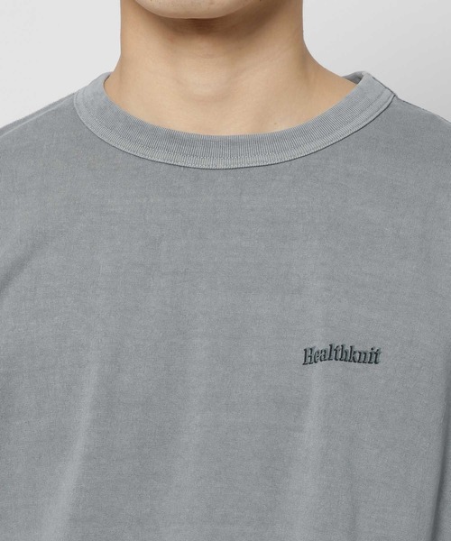 Healthknit（ヘルスニット）の「【Healthknit(ヘルスニット)】別注バックプリントピグメントTシャツ（Tシャツ/カットソー・メンズ・グレー/アイボリー/ピンク・LARGE/MEDIUM）」の8枚目の写真