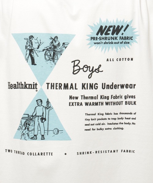 Healthknit（ヘルスニット）の「【Healthknit(ヘルスニット)】別注バックプリントピグメントTシャツ（Tシャツ/カットソー・メンズ・グレー/アイボリー/ピンク・LARGE/MEDIUM）」の16枚目の写真