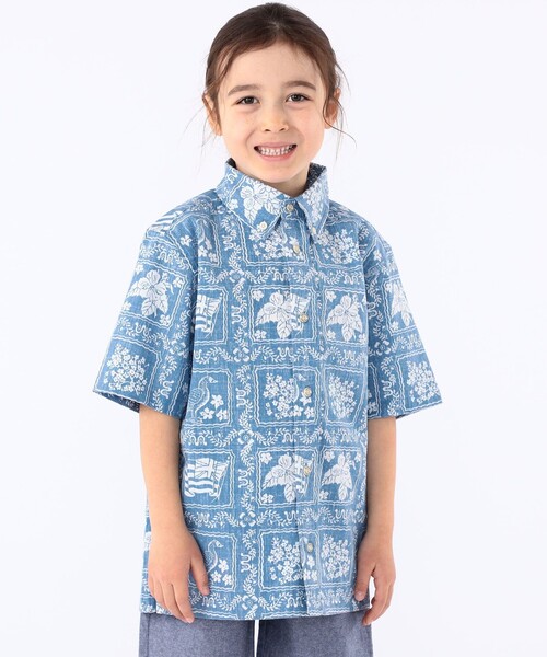 reyn spooner(レインスプーナー)の「Reyn Spooner:110~130cm/ ボタン フロント シャツ(シャツ/ブラウス・キッズ・ブルー・110/120/130)」の2枚目の写真