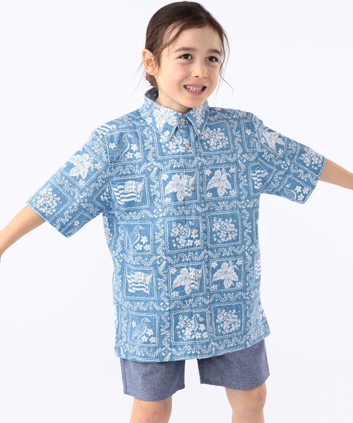 reyn spooner(レインスプーナー)の「Reyn Spooner:110~130cm/ ボタン フロント シャツ(シャツ/ブラウス・キッズ・ブルー・110/120/130)」の3枚目の写真