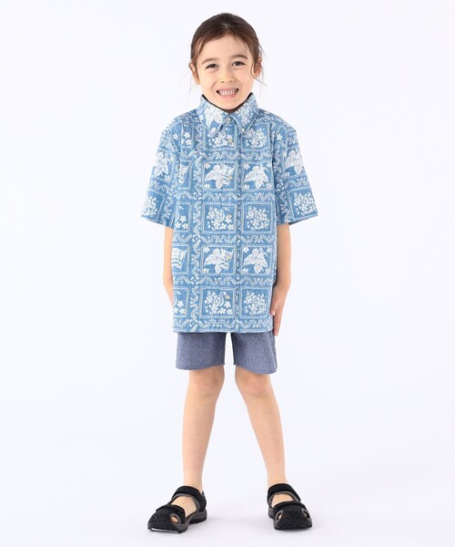 reyn spooner(レインスプーナー)の「Reyn Spooner:110~130cm/ ボタン フロント シャツ(シャツ/ブラウス・キッズ・ブルー・110/120/130)」の4枚目の写真