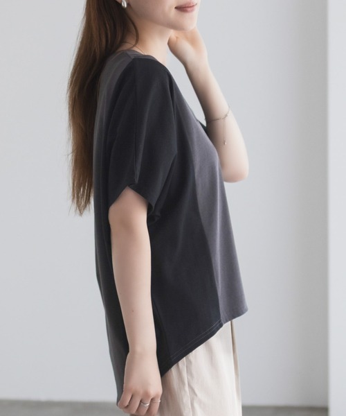 NAVY(ネイビー)の「nAvy 切替ドルマンTシャツ(Tシャツ/カットソー・レディース・ベージュ/オフホワイト/ブラック・M/L)」の14枚目の写真
