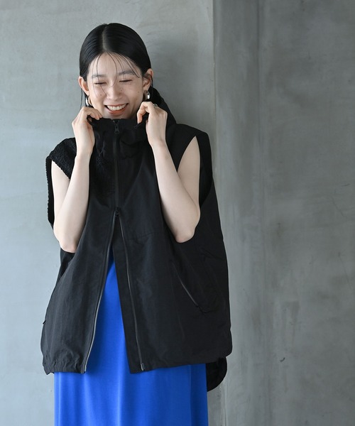 funda mine（ファンダマイン）の「ナイロンフードベスト（ベスト・レディース・ブラック・FREE）」の9枚目の写真