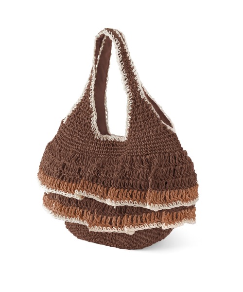 ANEMONE（アネモネ）の「フリルペーパーバッグ（ハンドバッグ・レディース・オレンジ/ブルー/ブラウン・FREE）」の4枚目の写真