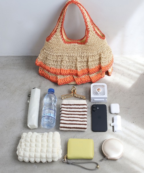 ANEMONE（アネモネ）の「フリルペーパーバッグ（ハンドバッグ・レディース・オレンジ/ブルー/ブラウン・FREE）」の10枚目の写真