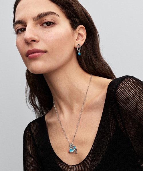 PANDORA（パンドラ）の「ブルー ムラノガラス ドルフィン ダングル