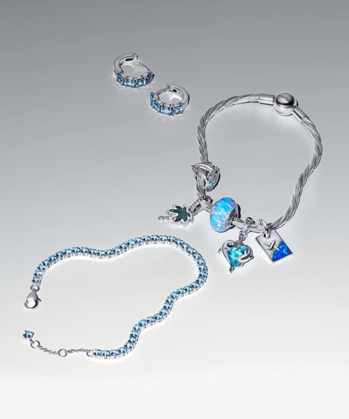 ブルー ムラノガラス ドルフィン ダングル チャーム（チャーム