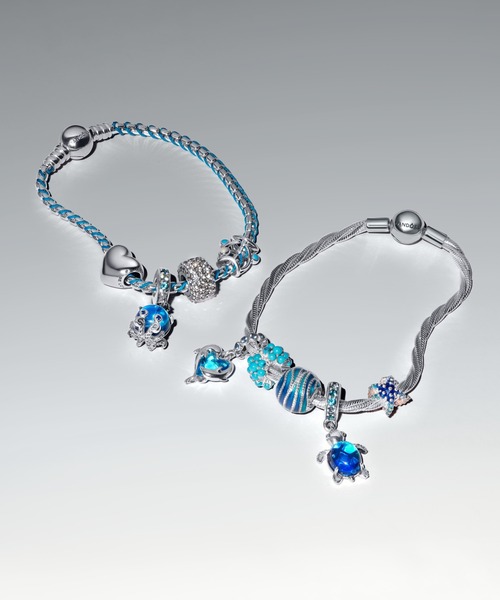 ブルー ムラノガラス ドルフィン ダングル チャーム（チャーム