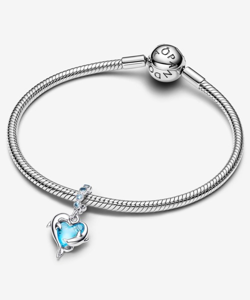 ブルー ムラノガラス ドルフィン ダングル チャーム（チャーム