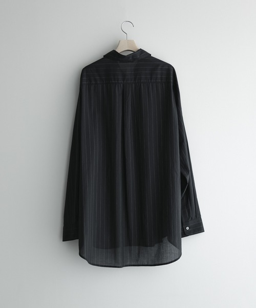 loose basic oversize shirt - nuance sheer / ルーズベーシック