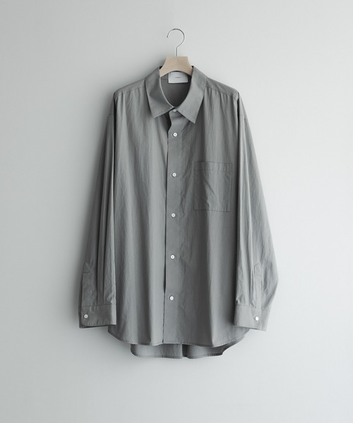 loose basic oversize shirt - nuance sheer / ルーズベーシック