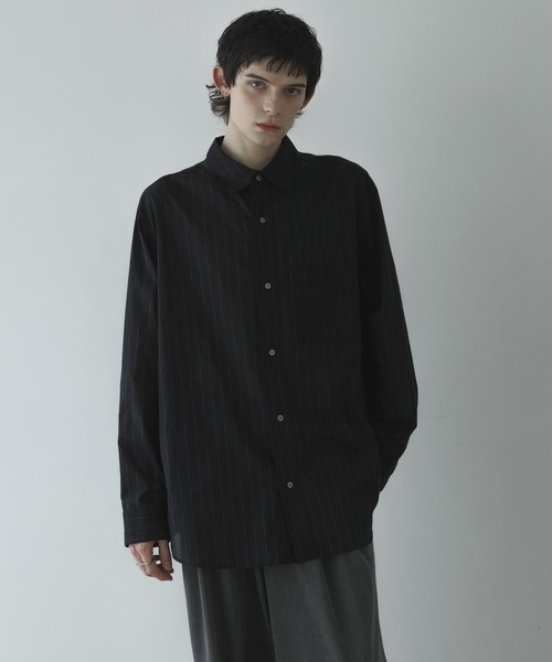 remer（リメール）の「loose basic oversize shirt - nuance sheer