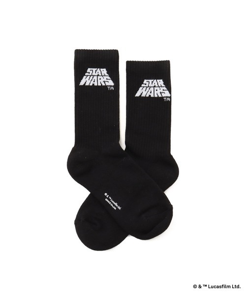 STAR WARS(スターウォーズ)の「atmos STAR WARS Logo Socks / アトモス スターウォーズ ロゴ ソックス 【SP】(ソックス/靴下・メンズ・ブラック・25-27/27-29)」の5枚目の写真