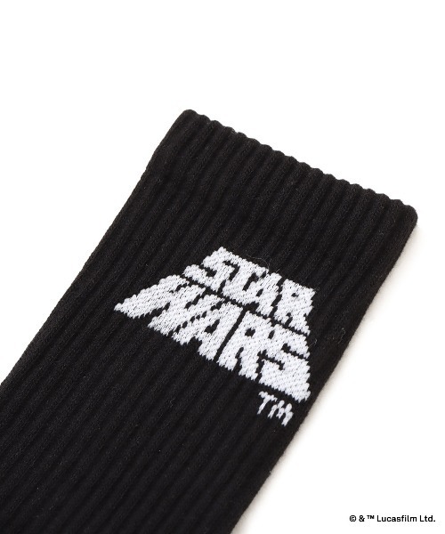 STAR WARS(スターウォーズ)の「atmos STAR WARS Logo Socks / アトモス スターウォーズ ロゴ ソックス 【SP】(ソックス/靴下・メンズ・ブラック・25-27/27-29)」の2枚目の写真