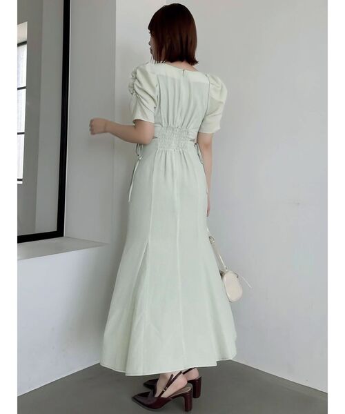 セール】ウエストカットアウトパイピングワンピース（ワンピース