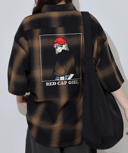 Red Cap Girl(レッドキャプガール)の「RED CAP GIRL RCGオンブレーチェックバックイラスト半袖シャツ(シャツ/ブラウス・メンズ・ブラック/マルチ/ホワイト/ブラウン・M/L)」の20枚目の写真