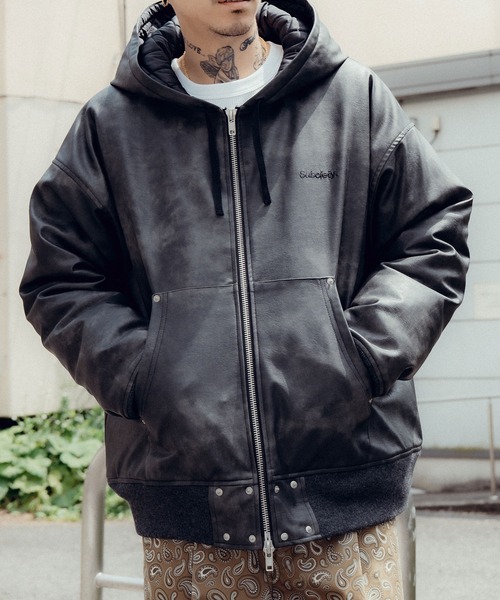 Subciety（サブサエティ）の「Hooded jkt（その他アウター・メンズ・ピンク/ブラック/ブラック系その他・X-LARGE/LARGE/MEDIUM/SMALL）」の2枚目の写真