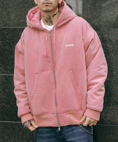 Subciety（サブサエティ）の「Hooded jkt（その他アウター・メンズ・ピンク/ブラック/ブラック系その他・X-LARGE/LARGE/MEDIUM/SMALL）」の3枚目の写真