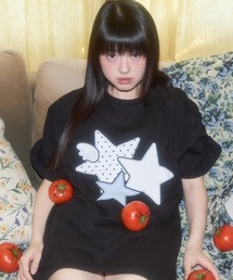 FANCY CLUB(t@V[Nu)FANCY CLUB/t@V[Nu Mix Star Angel Patch Tee TVc(TVc/Jbg\[)