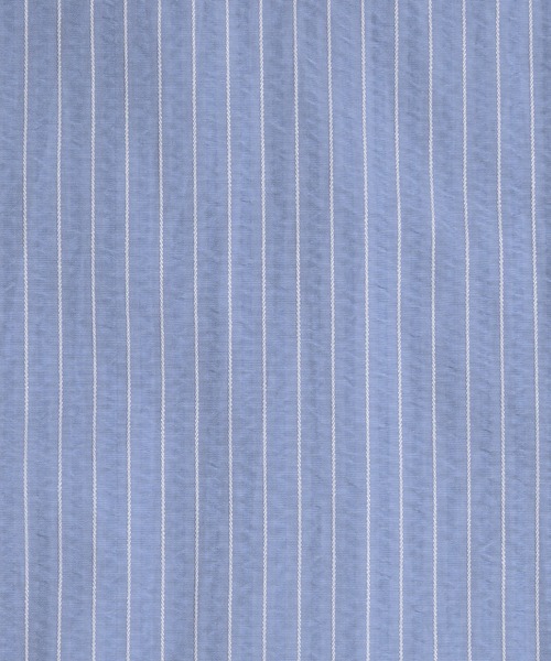 MUHET（ミュエータ）の「seersucker henry cami long dress / シアサッカーヘンリーネックキャミワンピース（ワンピース・レディース・ライトブルー/ブラック・SMALL/MEDIUM）」の22枚目の写真