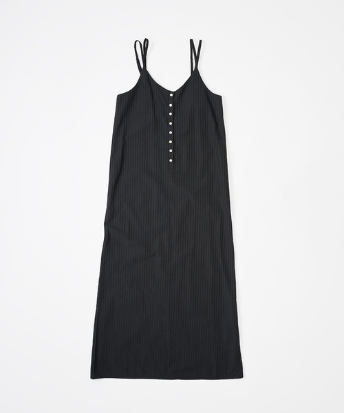 ワンピース seersucker henry cami long dress seersucker henry cami long dress / シアサッカーヘンリー