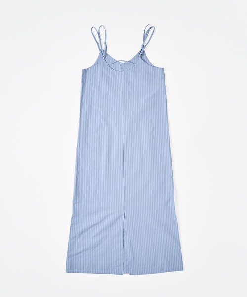 seersucker henry cami long dress / シアサッカーヘンリー