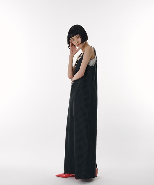 seersucker henry cami long dress / シアサッカーヘンリー