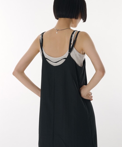 MUHET（ミュエータ）の「seersucker henry cami long dress
