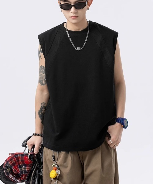 ROOPTOKYO（ループトウキョウ）の「クルーネックスウェットベスト（ベスト・メンズ・ブラック/ホワイト/グレー・L/M）」の3枚目の写真