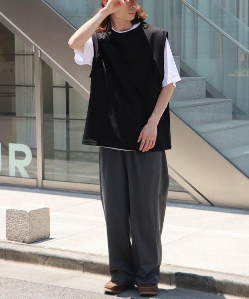 ROOPTOKYO（ループトウキョウ）の「クルーネックスウェットベスト（ベスト・メンズ・ブラック/ホワイト/グレー・L/M）」の5枚目の写真