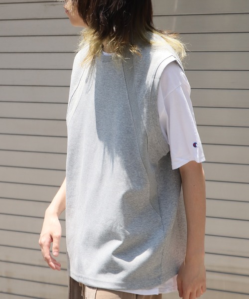 ROOPTOKYO（ループトウキョウ）の「クルーネックスウェットベスト（ベスト・メンズ・ブラック/ホワイト/グレー・L/M）」の7枚目の写真