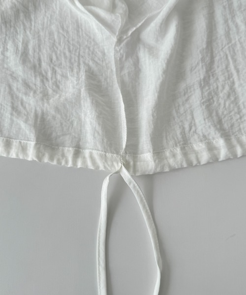 CANAL JEAN（キャナルジーン）の「El mar　シアーパーカーシャツ（シャツ/ブラウス・レディース・ホワイト/セージグリーン・ONE SIZE）」の14枚目の写真