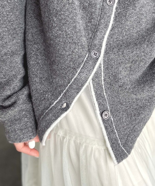 mily bilet(ミウィビレット)の「【mily bilet】ふわもち 斜め切り替え 2WAY ニット プルオーバー(ニット/セーター・レディース・ブラウン/アイボリー/チャコールグレー・LARGE/MEDIUM/SMALL/X-LARGE)」の9枚目の写真