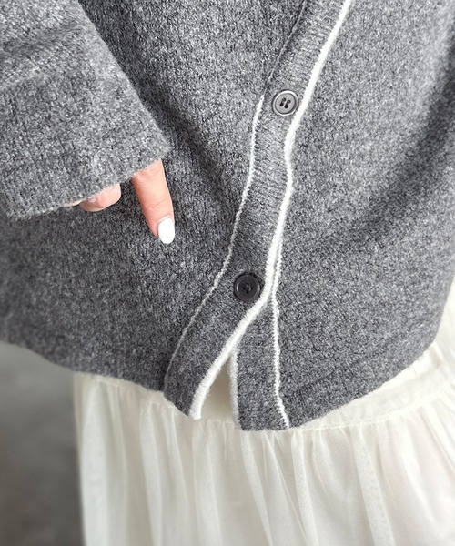 mily bilet(ミウィビレット)の「【mily bilet】ふわもち 斜め切り替え 2WAY ニット プルオーバー(ニット/セーター・レディース・ブラウン/アイボリー/チャコールグレー・LARGE/MEDIUM/SMALL/X-LARGE)」の10枚目の写真