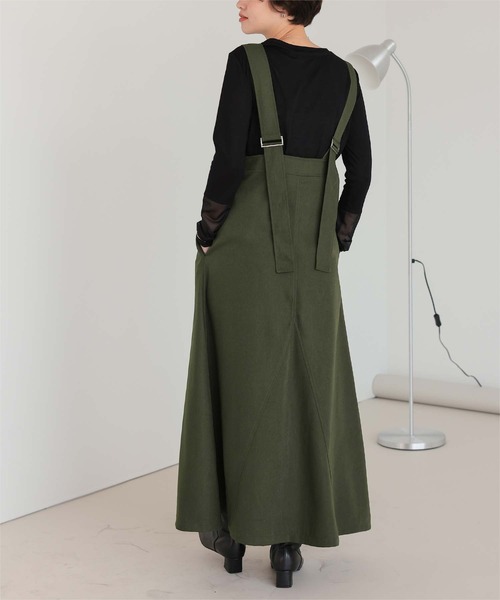 titivate（ティティベイト）の「フレアシルエットジャンパースカート（ジャンパースカート・レディース・ブラック/カーキ/ベージュ・S/M/L/SP）」の21枚目の写真