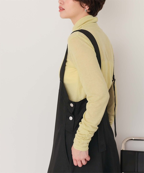 titivate（ティティベイト）の「フレアシルエットジャンパースカート（ジャンパースカート・レディース・ブラック/カーキ/ベージュ・S/M/L/SP）」の8枚目の写真