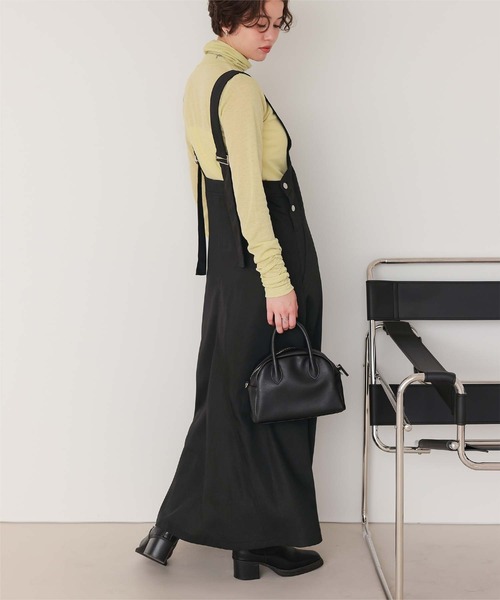 titivate（ティティベイト）の「フレアシルエットジャンパースカート（ジャンパースカート・レディース・ブラック/カーキ/ベージュ・S/M/L/SP）」の10枚目の写真