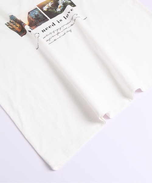AMELY(エミリー)の「フォト&ロゴ プリントTシャツ(Tシャツ/カットソー・レディース・ホワイト/ブラック・フリー)」の19枚目の写真