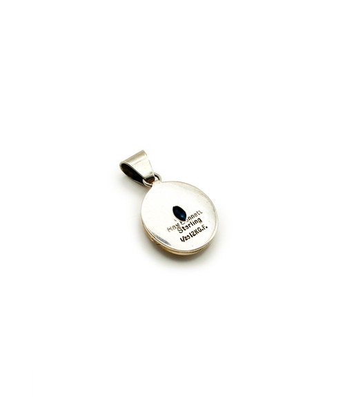 Indian Jewelry(インディアンジュエリー)の「THEATER シアター フラワーモチーフターコイズペンダントトップ Made in USA(チャーム・レディース・ゴールド・FREE)」の5枚目の写真