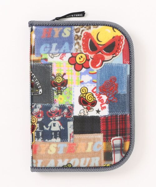 ヒステリックミニ MESSY PATCHWORK総柄 PVC加工 マルチケース（その他小物