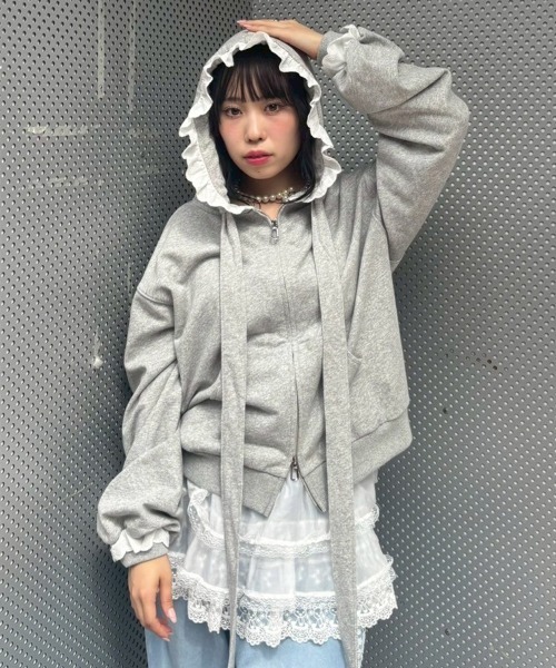 Candy Stripper（キャンディストリッパー）の「BIG RIBBON フーディ（パーカー・レディース・ピンク/オフホワイト/ヘザーグレー/ブラック・FREE）」の22枚目の写真