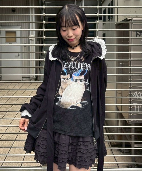 Candy Stripper（キャンディストリッパー）の「BIG RIBBON フーディ（パーカー・レディース・ピンク/オフホワイト/ヘザーグレー/ブラック・FREE）」の15枚目の写真