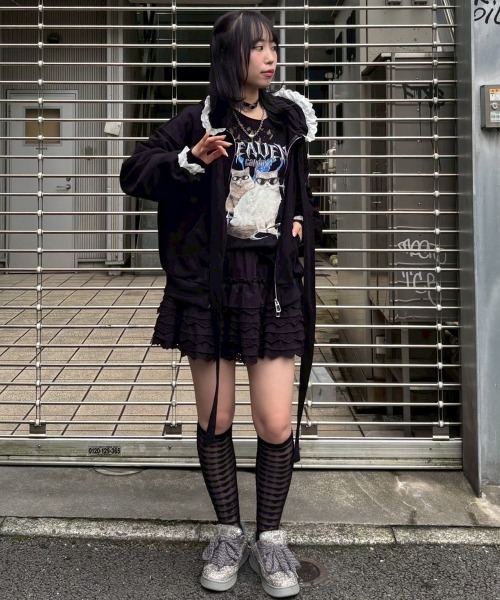 Candy Stripper（キャンディストリッパー）の「BIG RIBBON フーディ（パーカー・レディース・ピンク/オフホワイト/ヘザーグレー/ブラック・FREE）」の18枚目の写真