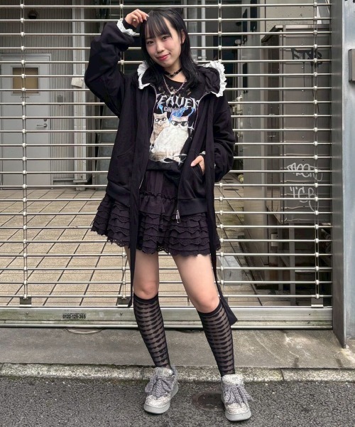 Candy Stripper（キャンディストリッパー）の「BIG RIBBON フーディ（パーカー・レディース・ピンク/オフホワイト/ヘザーグレー/ブラック・FREE）」の19枚目の写真