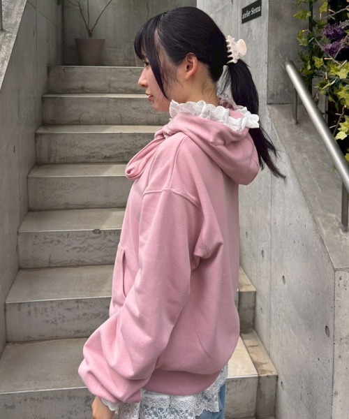 Candy Stripper（キャンディストリッパー）の「BIG RIBBON フーディ（パーカー・レディース・ピンク/オフホワイト/ヘザーグレー/ブラック・FREE）」の6枚目の写真